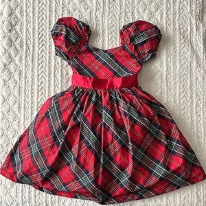 Janie and Jack Girls’ Red Plaid Dress, Size 12